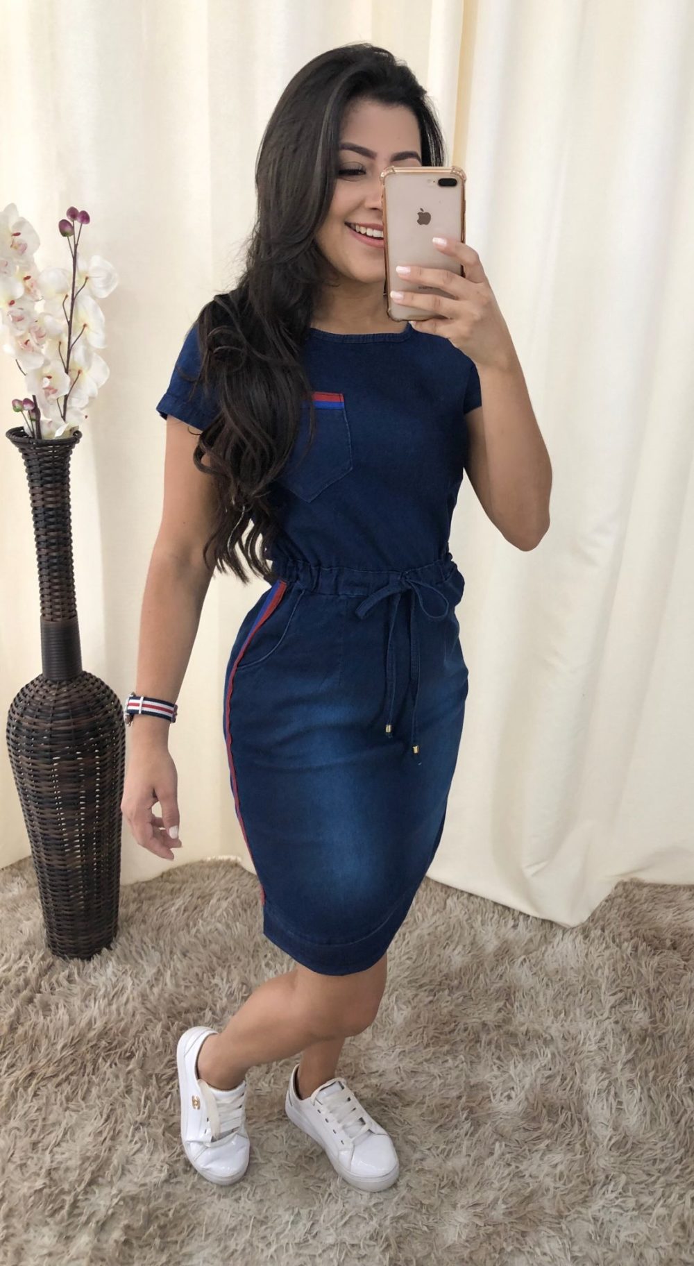 Vestido Jeans Marina em Áquila Tauheny Store | Moda Evangélica