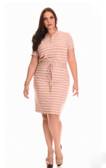 Vestido Nítido Rosê em Áquila Tauheny Store | Moda Evangélica