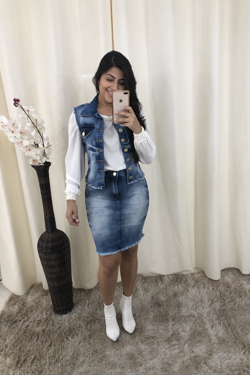 Conjunto Jeans em Áquila Tauheny Store | Moda Evangélica