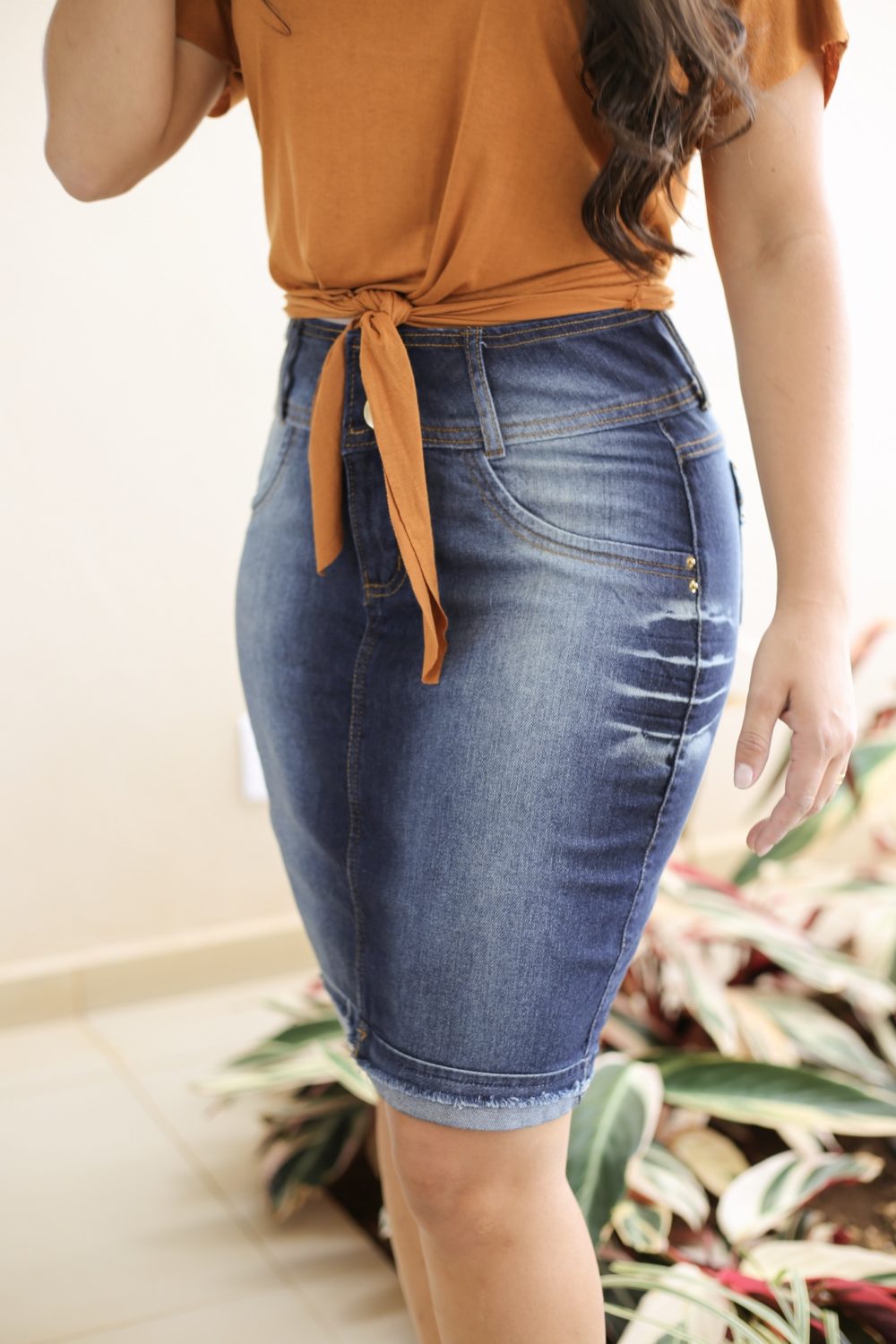 Saia Jeans em Áquila Tauheny Store | Moda Evangélica