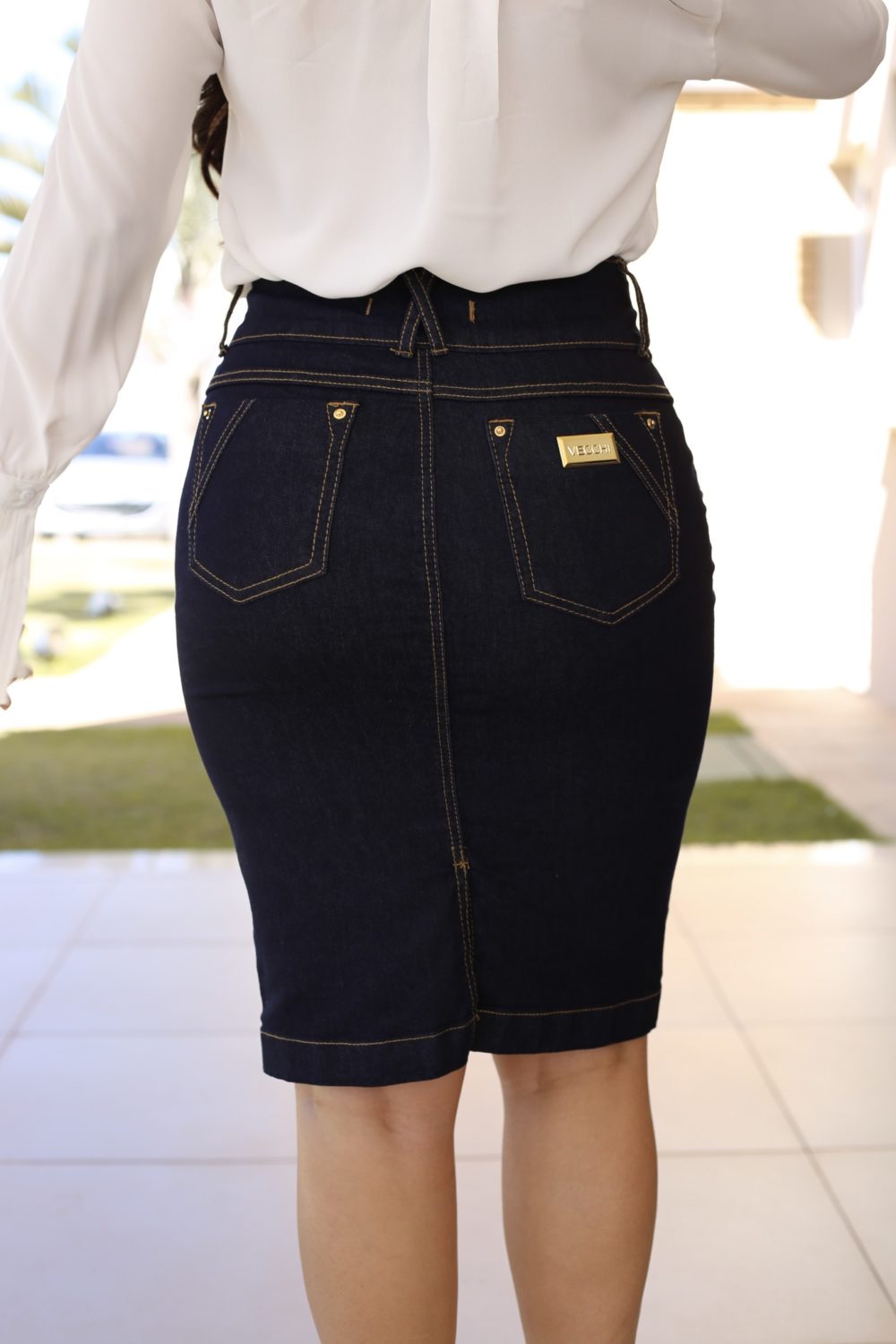 Saia Jeans Secretária em Áquila Tauheny Store | Moda Evangélica