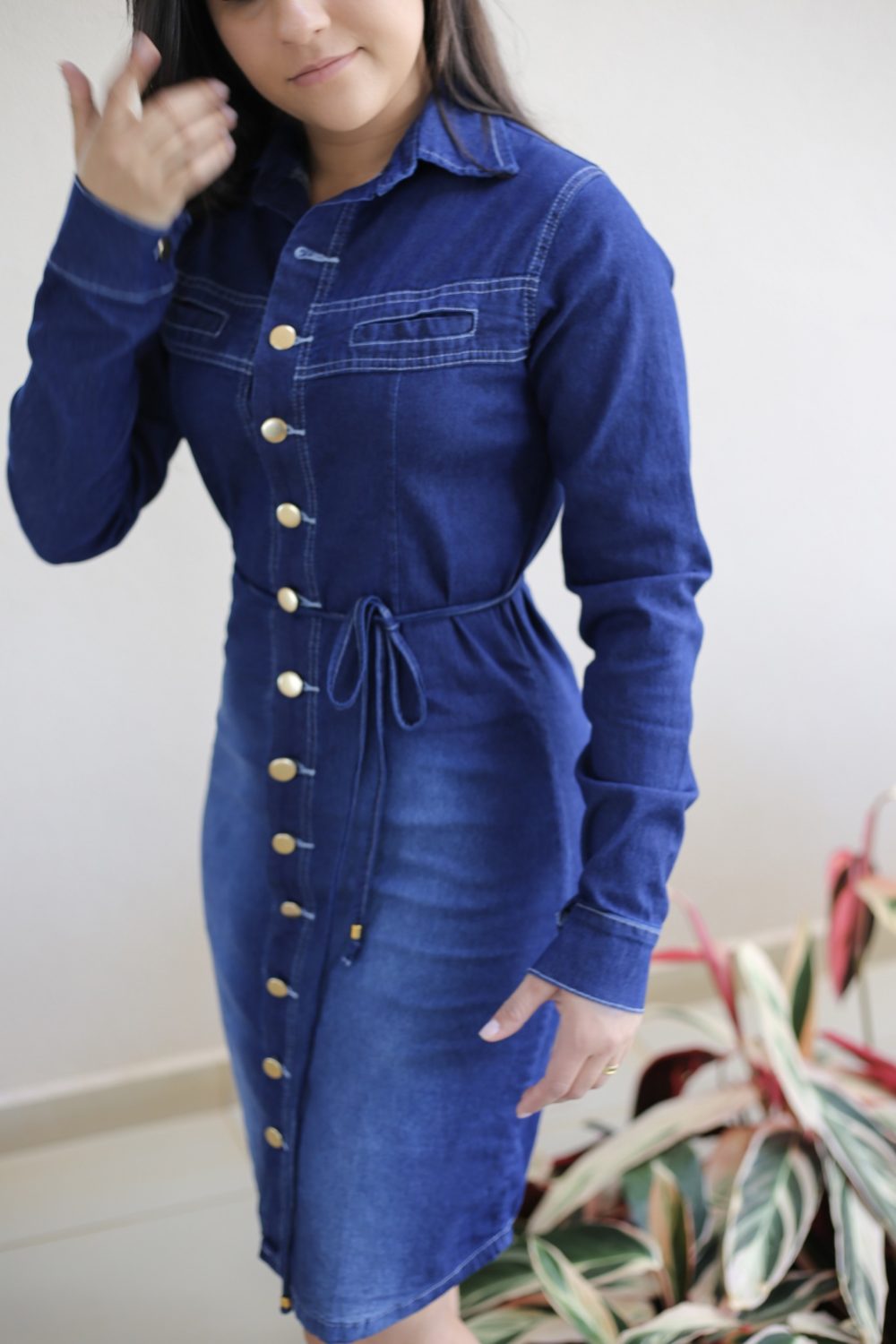 Vestido Jeans Manga Longa em Áquila Tauheny Store | Moda Evangélica