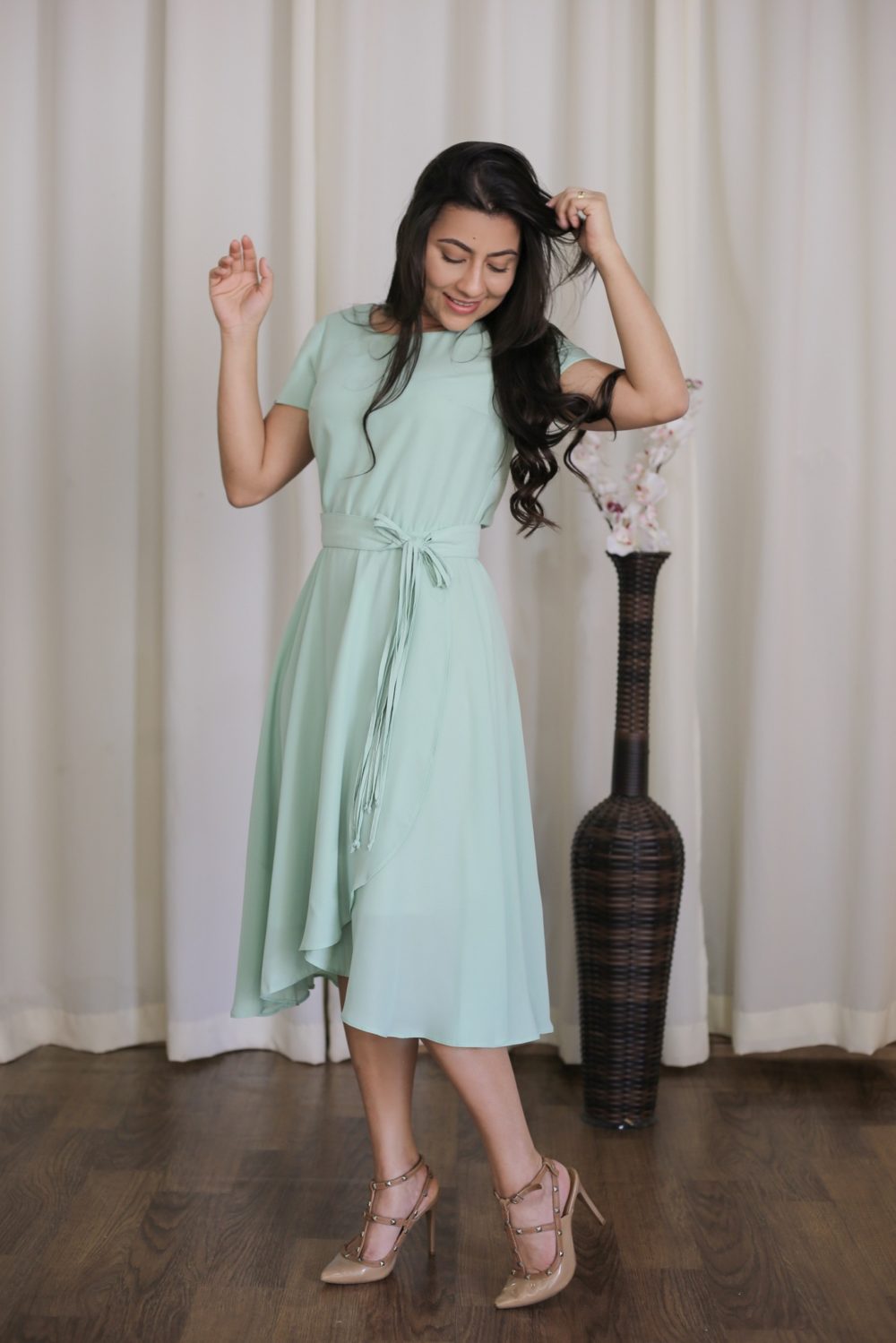 Vestido Mint Jany Pim em Áquila Tauheny Store | Moda Evangélica