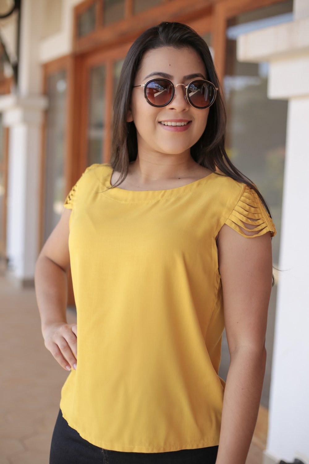 Blusa Viscose Amarela em Áquila Tauheny Store | Moda Evangélica