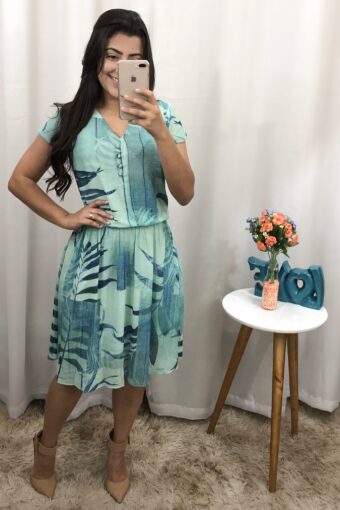 Vestido Crepe Floral em Áquila Tauheny Store | Moda Evangélica