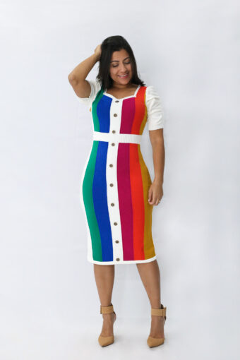 Vestido Tricot Color em Áquila Tauheny Store | Moda Evangélica