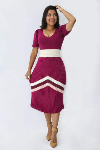 Vestido Tricot Midi Violeta em Áquila Tauheny Store | Moda Evangélica