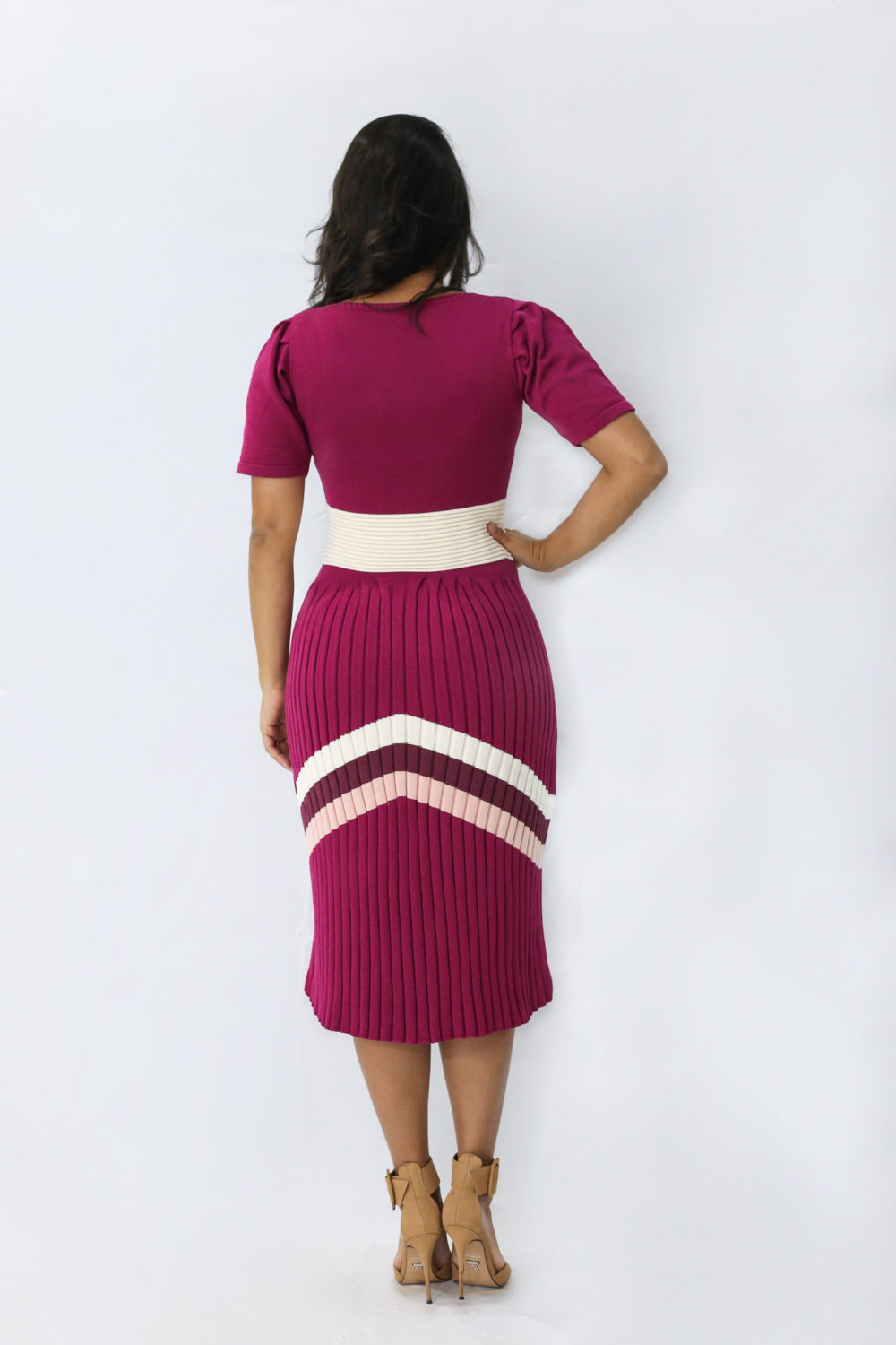 Vestido Tricot Midi Violeta em Áquila Tauheny Store | Moda Evangélica