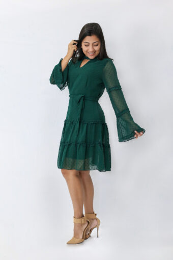Vestido Tule Verde em Áquila Tauheny Store | Moda Evangélica