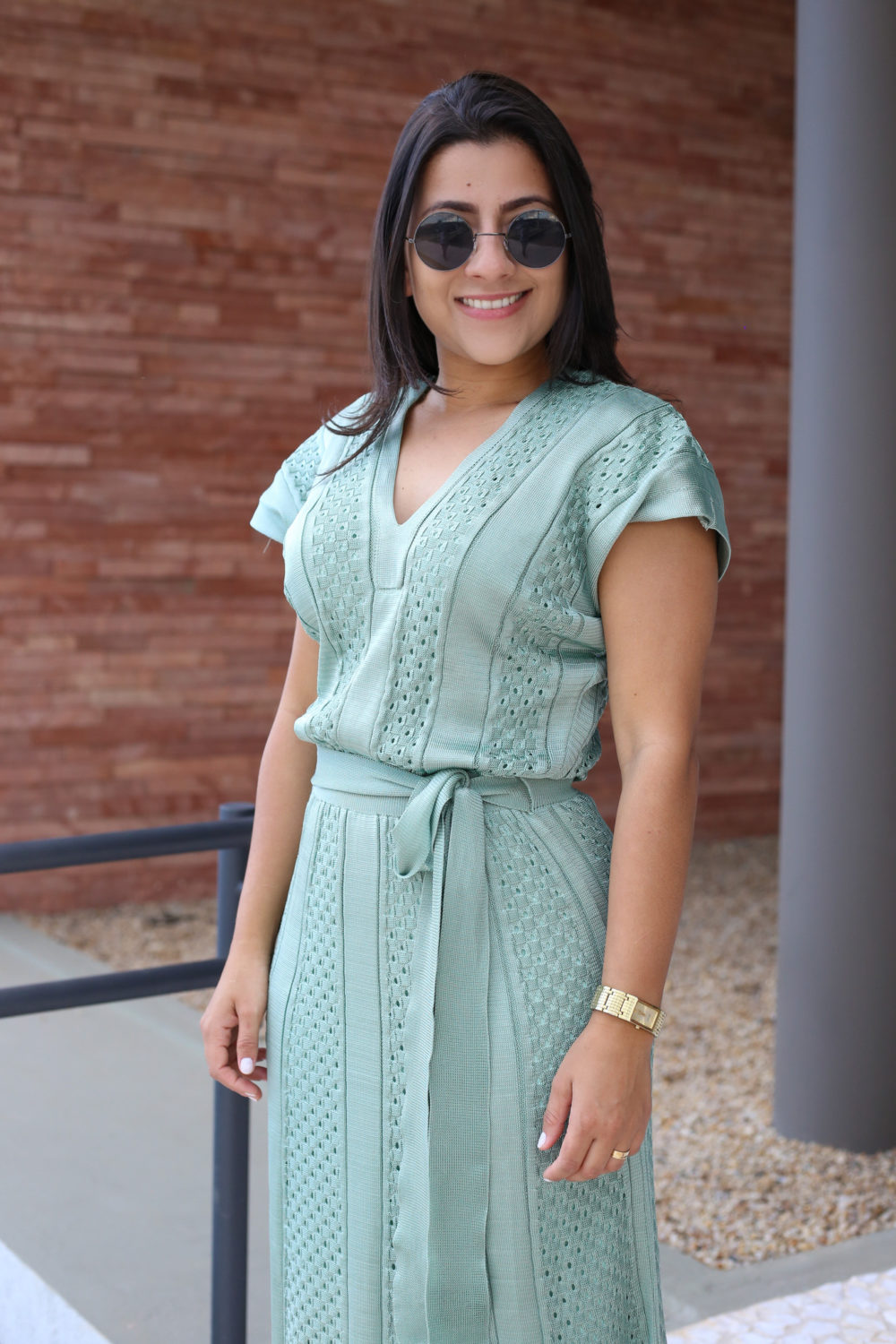 Vestido Midi Tricot Verde em Áquila Tauheny Store | Moda Evangélica