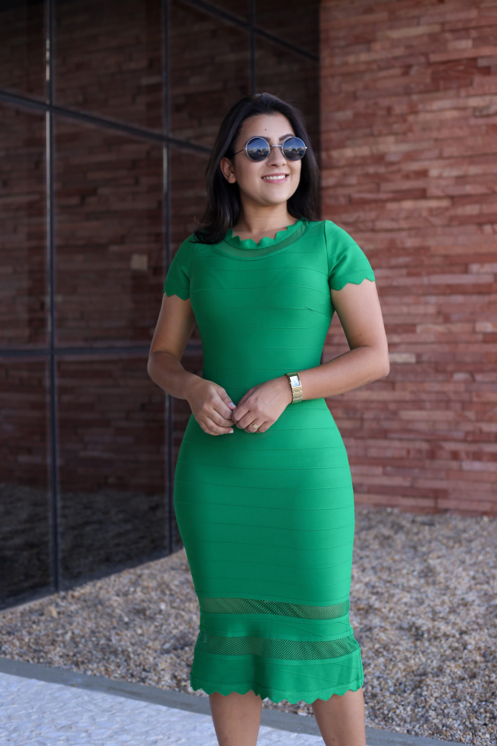 Vestido Tubinho Bandagem Verde em Áquila Tauheny Store | Moda Evangélica
