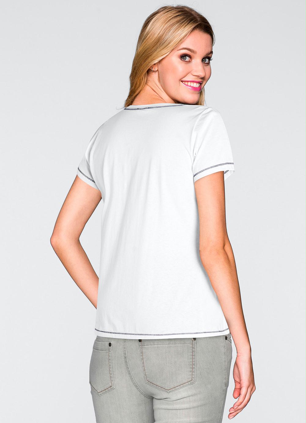 Blusa Branca com Bolso em Áquila Tauheny Store | Moda Evangélica