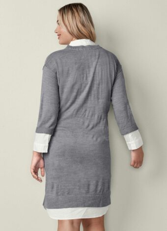 Vestido de Tricot Cinza em Áquila Tauheny Store | Moda Evangélica