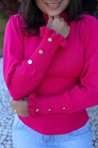 Blusa Tricot Rosa em Áquila Tauheny Store | Moda Evangélica