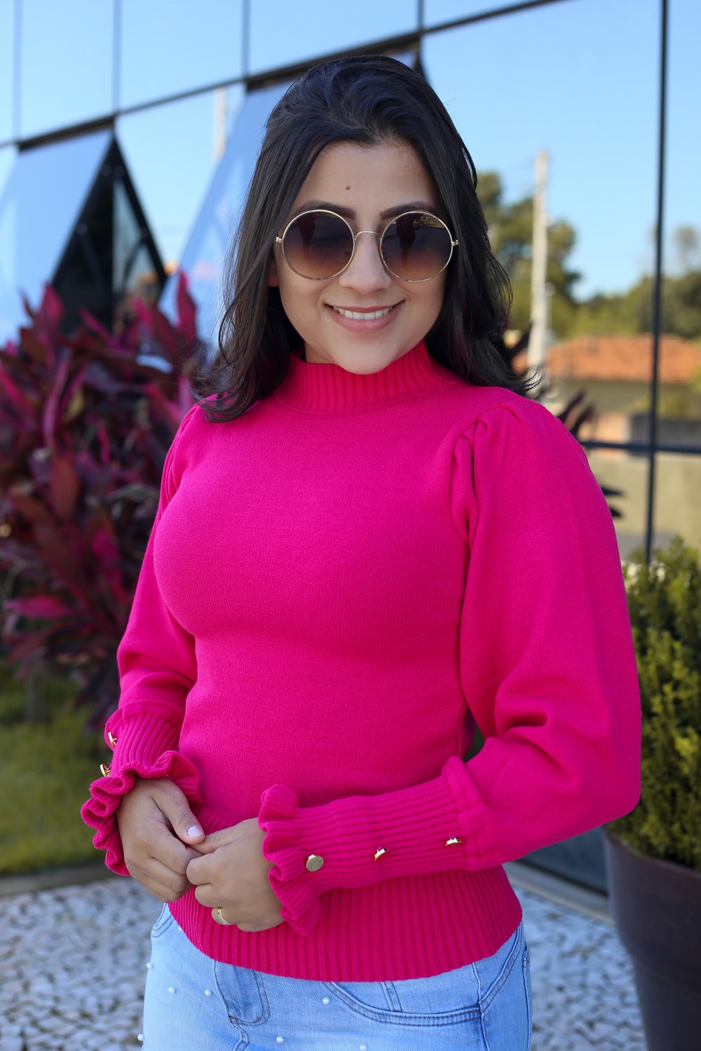 Blusa Tricot Rosa em Áquila Tauheny Store | Moda Evangélica