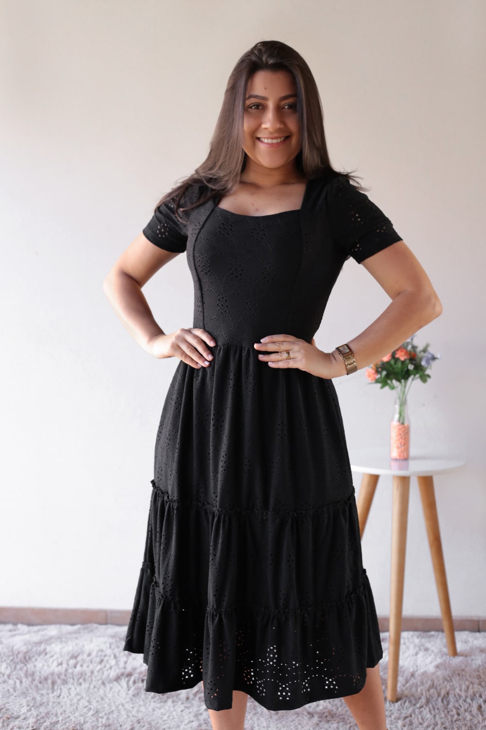 Vestido Midi Malha Lasie em Áquila Tauheny Store | Moda Evangélica