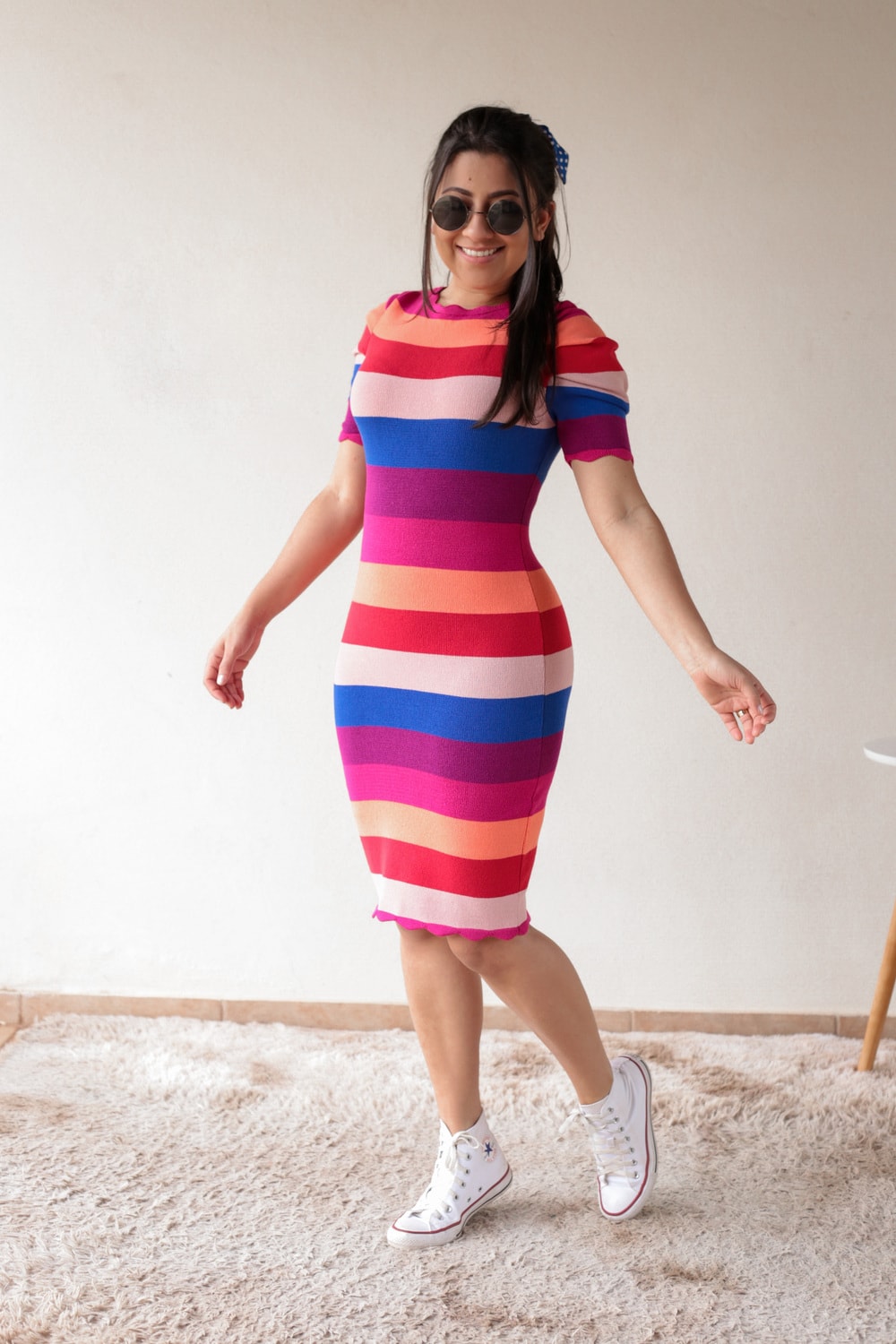 Vestido Tricot Colorido em Áquila Tauheny Store | Moda Evangélica