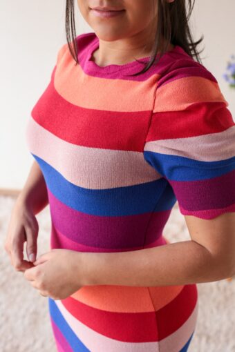 Vestido Tricot Colorido em Áquila Tauheny Store | Moda Evangélica