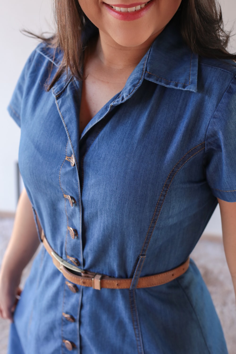 Vestido Jeans Claro em Áquila Tauheny Store | Moda Evangélica