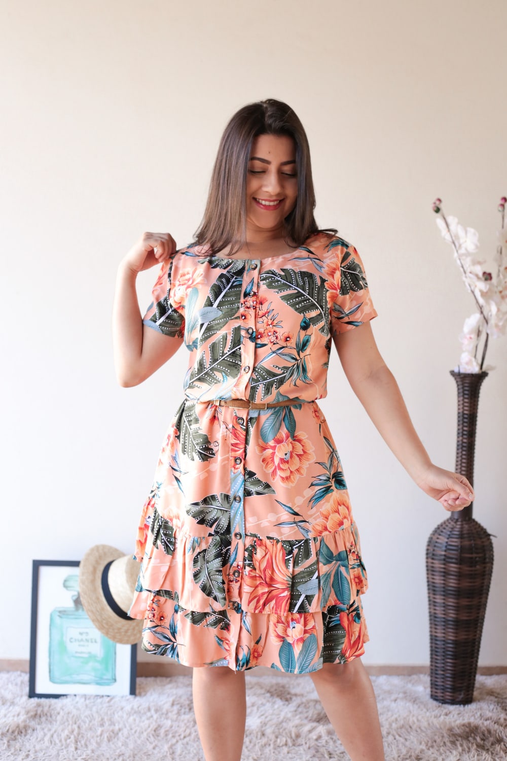 Vestido Viscose Floral em Áquila Tauheny Store | Moda Evangélica