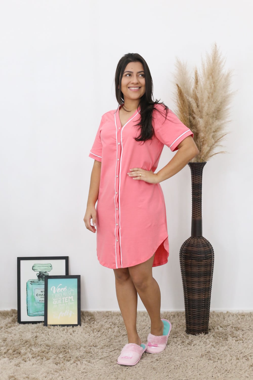 Camisola Rosa Delicada | Pijamas | Áquila Tauheny Store | Moda Evangélica