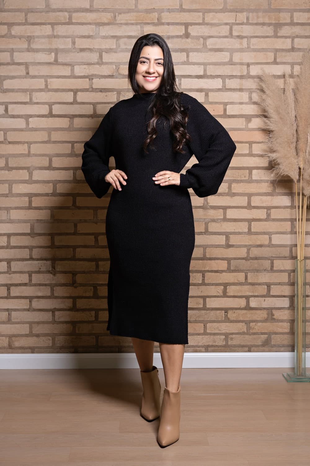 Vestido Tricot Melina | Áquila Tauheny Store | Moda Evangélica e Executiva | Coleção Inverno