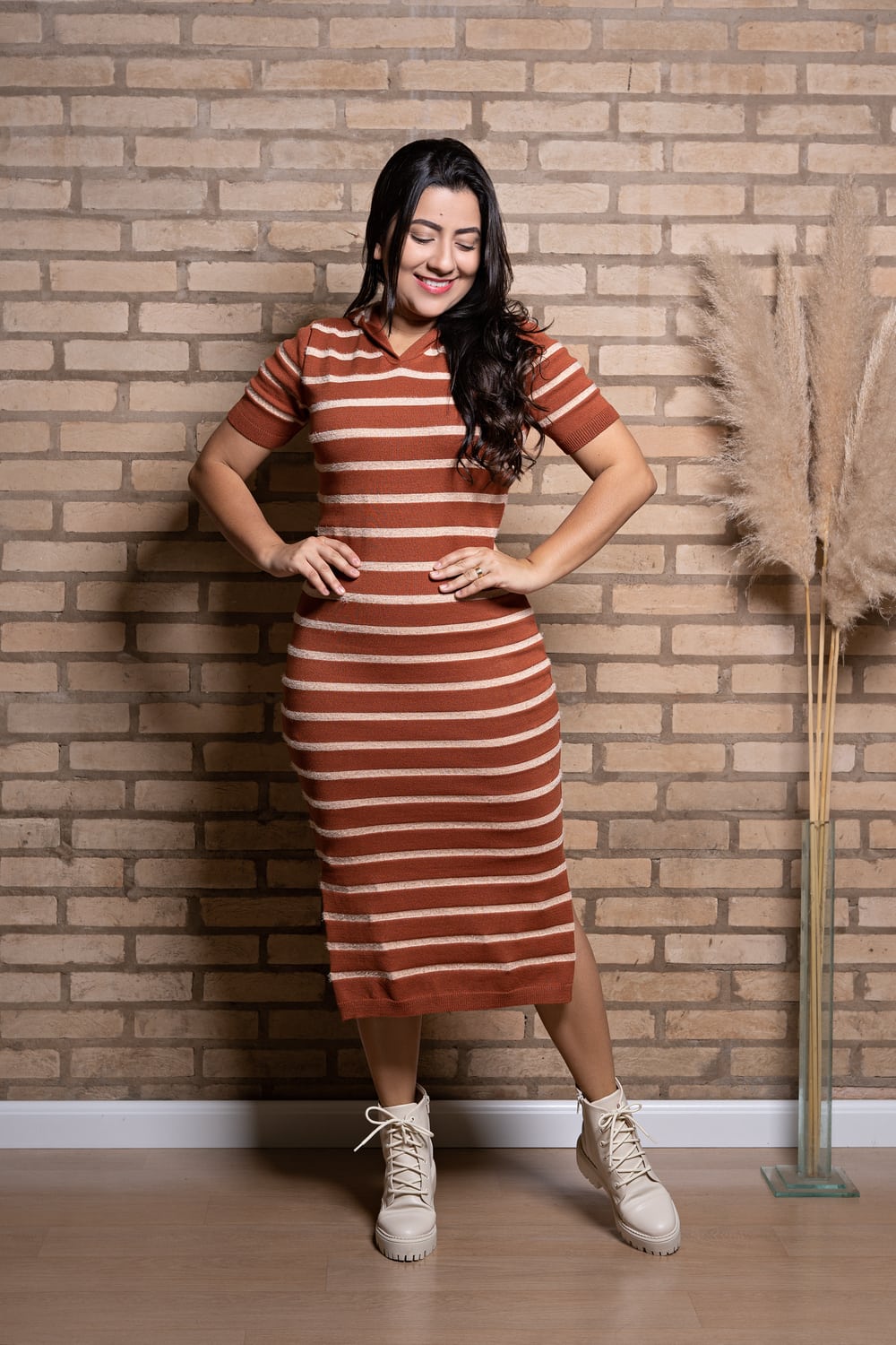 Vestido Tricot Yasmin | Áquila Tauheny Store | Moda Evangélica e Executiva | Coleção Inverno